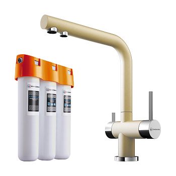 Комплект смеситель с фильтром Omoikiri Nagano-MA + Pure drop Lite