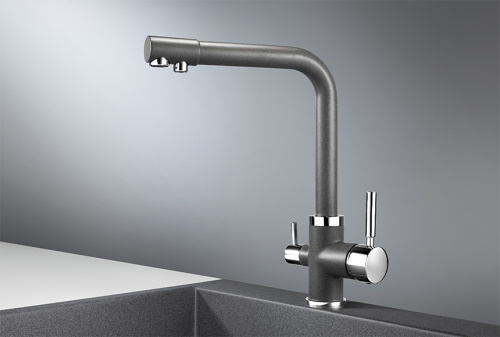 Смеситель для кухни Granula GR-2015, графит