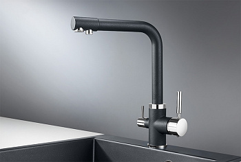 Смеситель для кухни Granula GR-2015, шварц