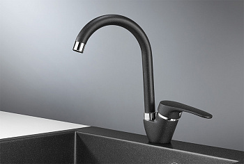 Смеситель для кухни Granula GR-1024, чёрный