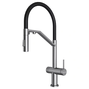 Смеситель для кухни Paulmark ZENDER, брашированная сталь, Ze213155-BS