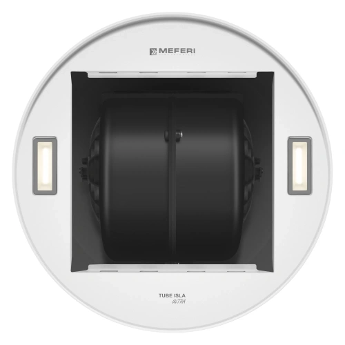 Цилиндрическая островная вытяжка MEFERI TUBE35WH ISLA ULTRA