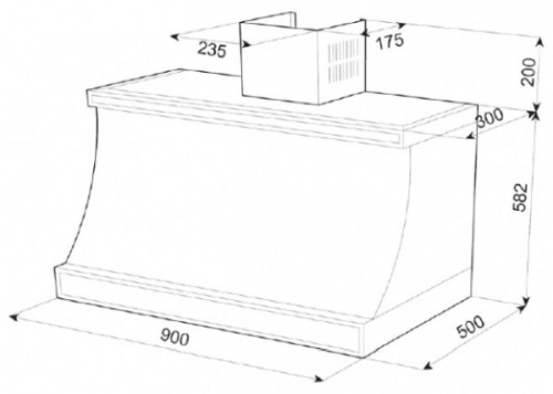 Вытяжка Kuppersberg t 969 c bronze