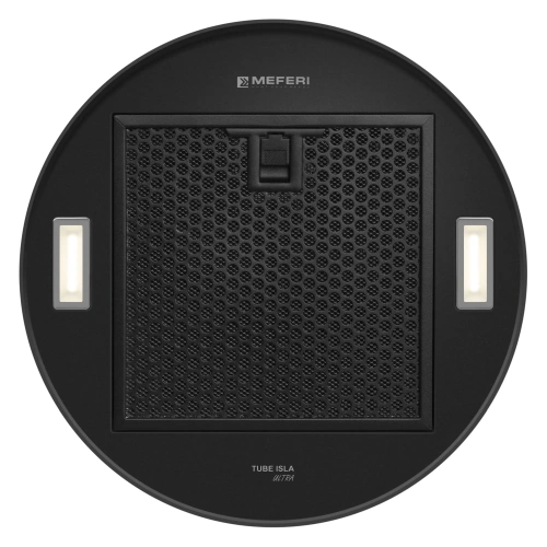 Цилиндрическая островная вытяжка MEFERI TUBE35BK ISLA ULTRA