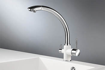 Смеситель для кухни Granula GR-3167, xром/арктик