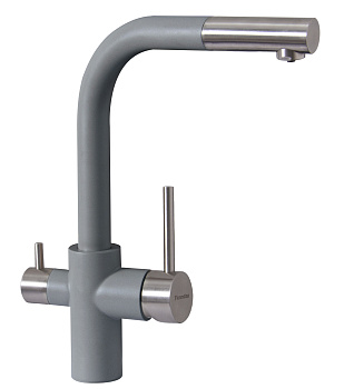 Кухонный смеситель Florentina Кристалл Серый шёлк (для чистой воды)