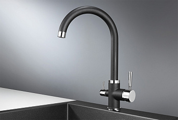 Смеситель для кухни Granula GR-2168, чёрный