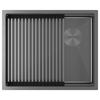 Мойка Paulmark NEXT-PRO 54 UNI, PM705445-GM, вороненая сталь