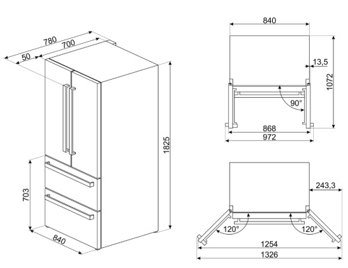 Холодильник Smeg FQ55FNDE