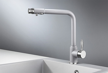 Смеситель для кухни Granula GR-2301, алюминиум