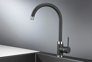 Смеситель для кухни Granula GR-2125, чёрный