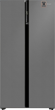 Холодильник Weissgauff WSBS 600 NoFrost Inverter Bru Steel Glass