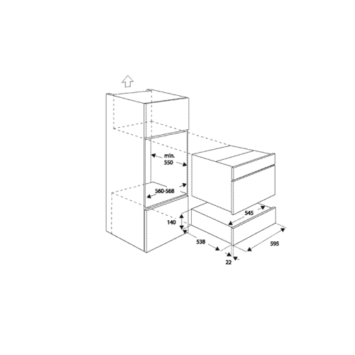 Ящик для подогрева Bertazzoni WD60B