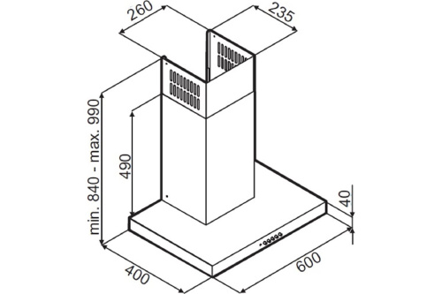 Вытяжка Monsher DELTA 60 X