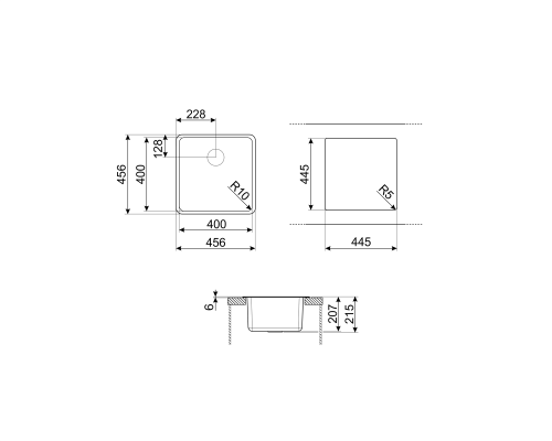 Мойка Smeg VZP45CT