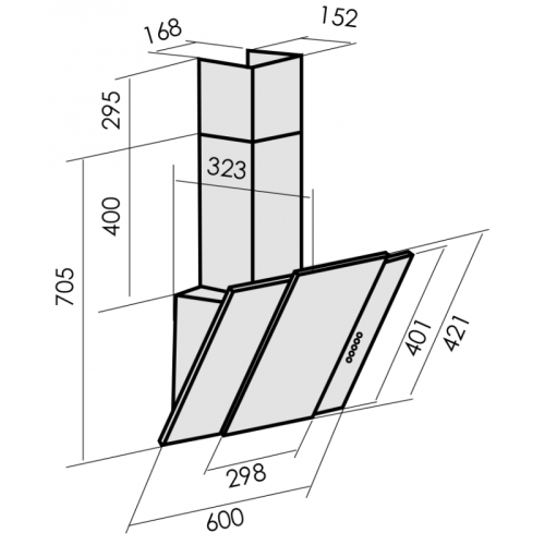 Вытяжка MBS PRIMULA 160 WHITE