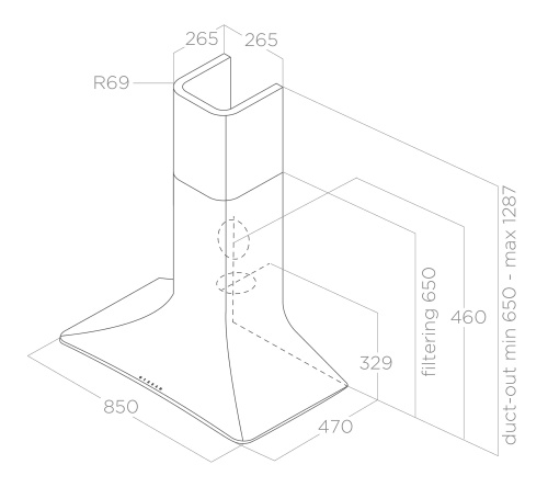 Вытяжка Elica SWEET EMBRACE/A/85 + CAM
