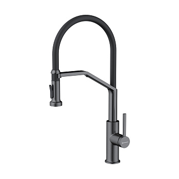 Смеситель Omoikiri Makkari 2 Plus-SB-GM-BL латунь/вороненая сталь/черный