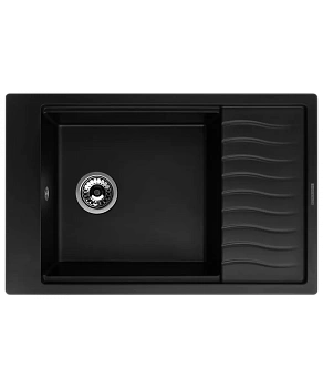 Кухонная мойка Kuppersberg MILA 1B1D BLACK METALLIC