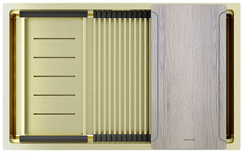 Мойка Paulmark NEXT-MULTI SINK 74 UNI, PM787445-LG, светлое золото
