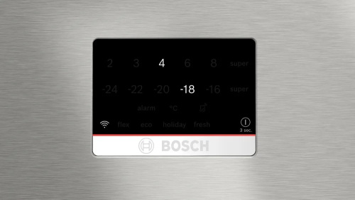 Холодильник с морозильником Bosch KGP86FIC0N серебристый