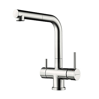 Смеситель Omoikiri Takamatsu-S-BN латунь/нержавеющая сталь