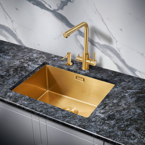 Мойка для кухни Milacio Denia 58 Steel золото