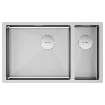 Мойка Paulmark NEXT 69/2S UNI, PM226944-BSL, брашированная нерж.сталь