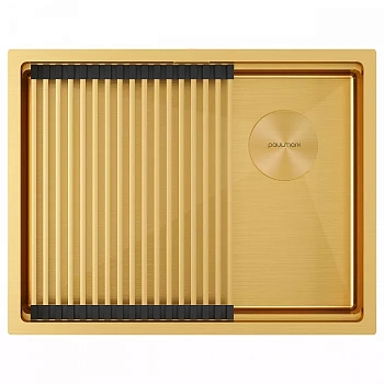 Мойка Paulmark NEXT-PRO 58 UNI, PM705845-BG, брашированное золото