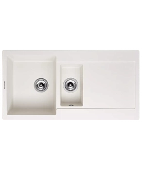 Кухонная мойка Kuppersberg MODENA 1,5B2D WHITE ALABASTER