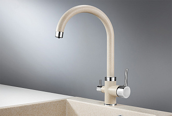 Смеситель для кухни Granula GR-2168, пирит