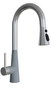 Кухонный смеситель Florentina Вита Pro Серый шёлк