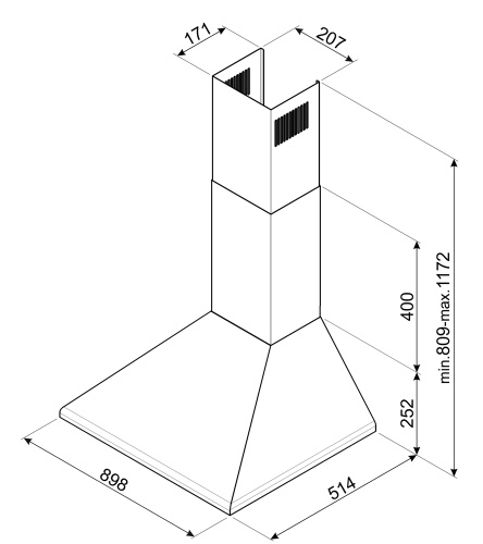 Вытяжка Smeg KSED95COA