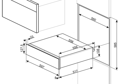 Подогреватель посуды Smeg CPRT615NR