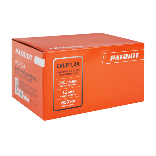 Профессиональный пневмокраскораспылитель PATRIOT LVLP 1,2A,