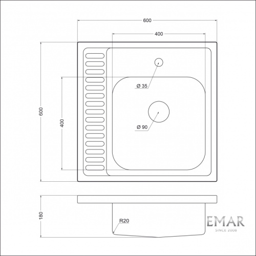 Мойка Emar T6060RQ