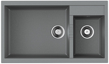 Мойка Omoikiri Tedori 86-2-LB-BL Tetogranit/черный