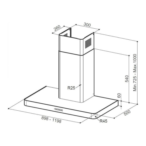 110.0456.269 Настенная вытяжка 90 см Faber Premium T-Light EV8+ WH Matt A90 белый матовый