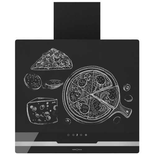 Наклонная вытяжка KRONA DOMENIKA 600 BLACK/INOX S