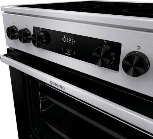 Плита Электрическая Gorenje GECS6C70XC нержавеющая сталь стеклокерамика 