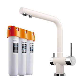 Комплект смеситель с фильтром Omoikiri Nagano-PA + Pure drop Lite