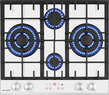 Газовая панель Weissgauff HGG 642 BGW Double Wok Timer