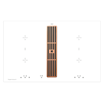 Индукционная варочная панель с вытяжкой Kuppersbusch KMI 8500.0 WR Copper