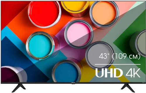 Телевизор LED Hisense 43" 43A6BG Smart Frameless черный