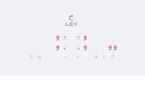 Варочная панель индукционная Lex EVI 640A WH