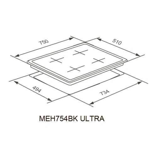 Электрическая варочная панель MEFERI MEH755BK ULTRA