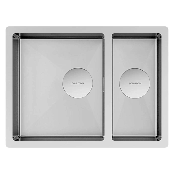 Мойка Paulmark NEXT 58/2S UNI, PM225844-BS, брашированная нерж.сталь