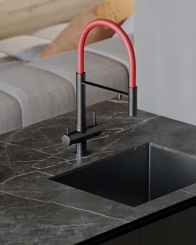 Смеситель Omoikiri Kanto-AZ латунь/azur blue