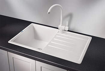 Кухонная мойка Granula Стандарт кварц ST-7602, белый