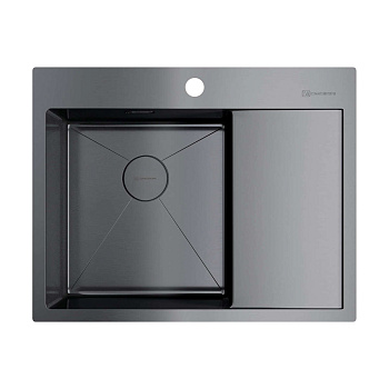 Мойка Omoikiri Akisame 65-L-GM нерж. сталь/вороненая сталь